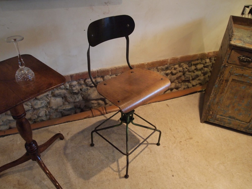 Chair machinist chair metal industrial c1930