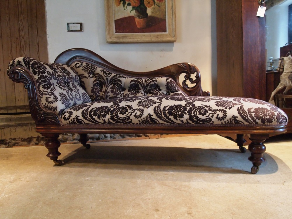 Chaise longue settee sofa Willaim IV Mahogany c1830