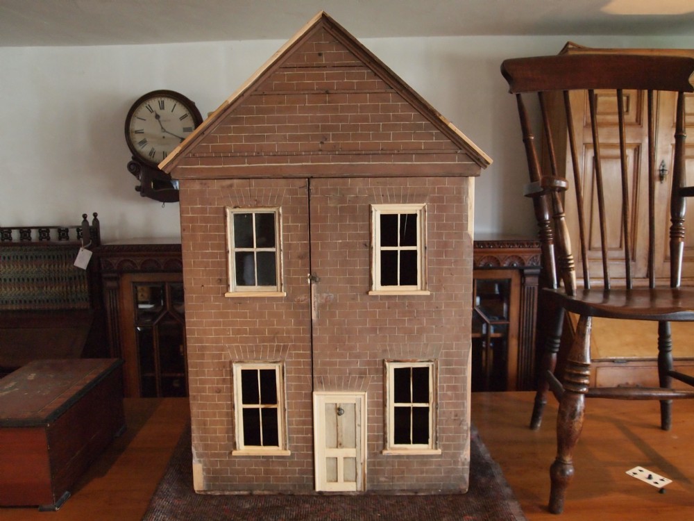 Dolls house Victorian Pine dolls house original paint c1890