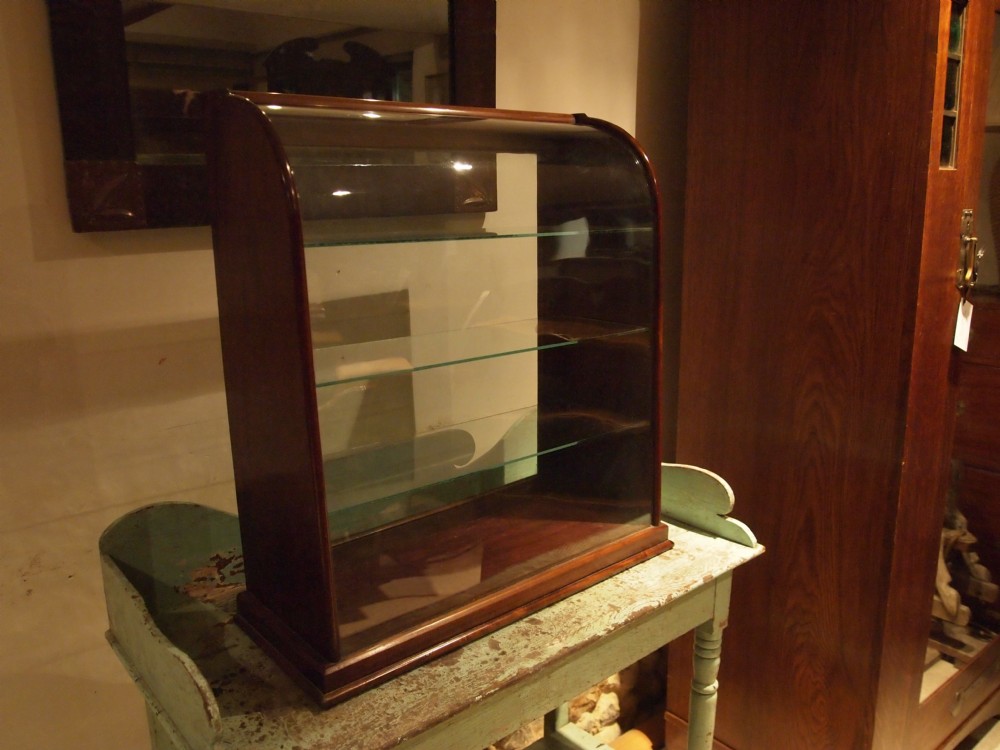 Cabinet haberdashers shop display Victorian Mahogany makers label c1890