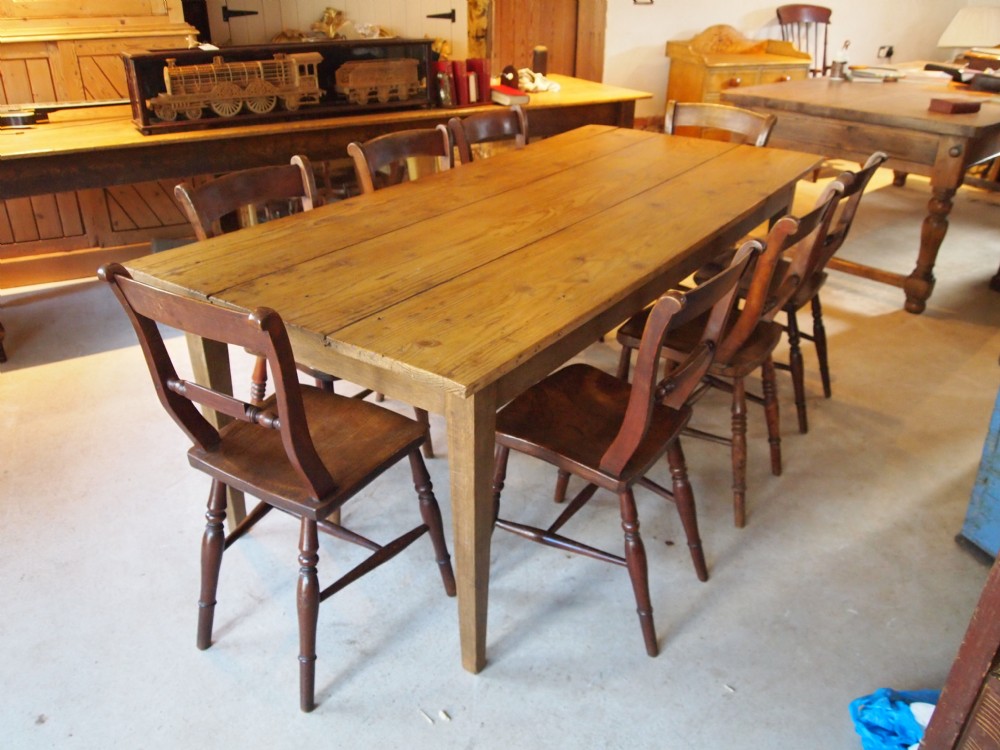 Table dining French farmhouse refectory table Victorian period Oak and Pine c1870