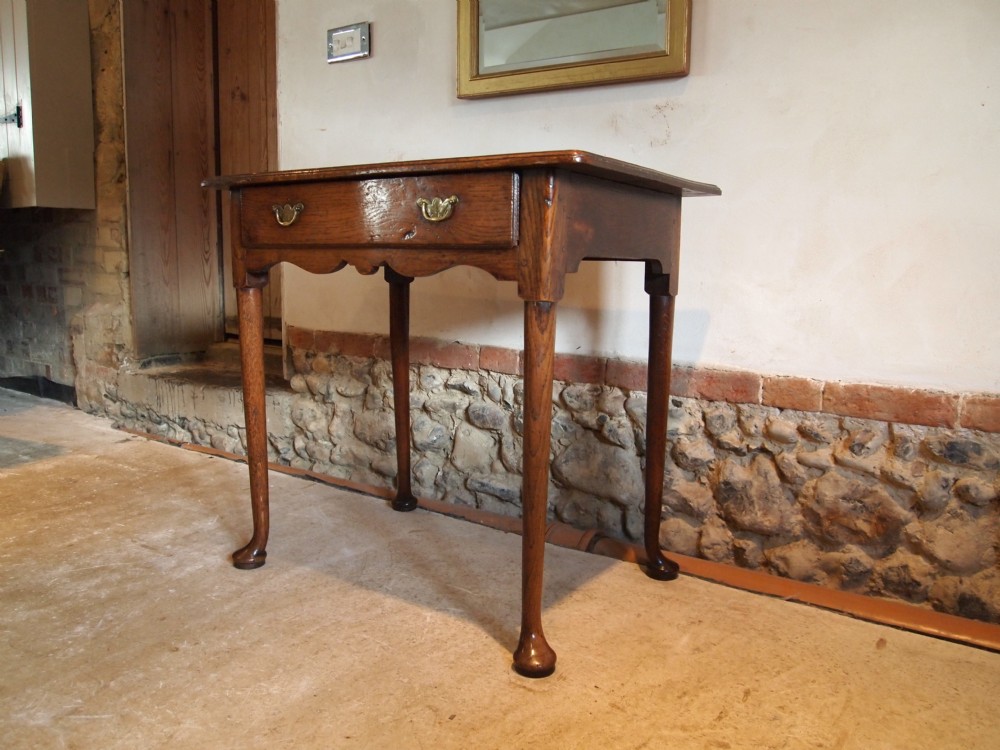 Table Lowboy George II Oak original handles c1750
