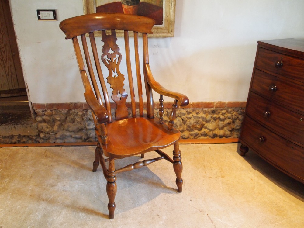 Chair Magnificent Victorian Windsor Grandfather chair c1870