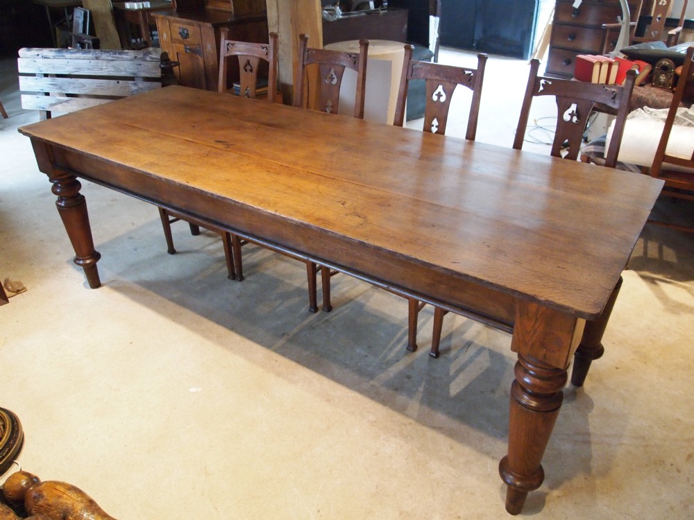 Table Victorian Oak refectory farmhouse table c1870