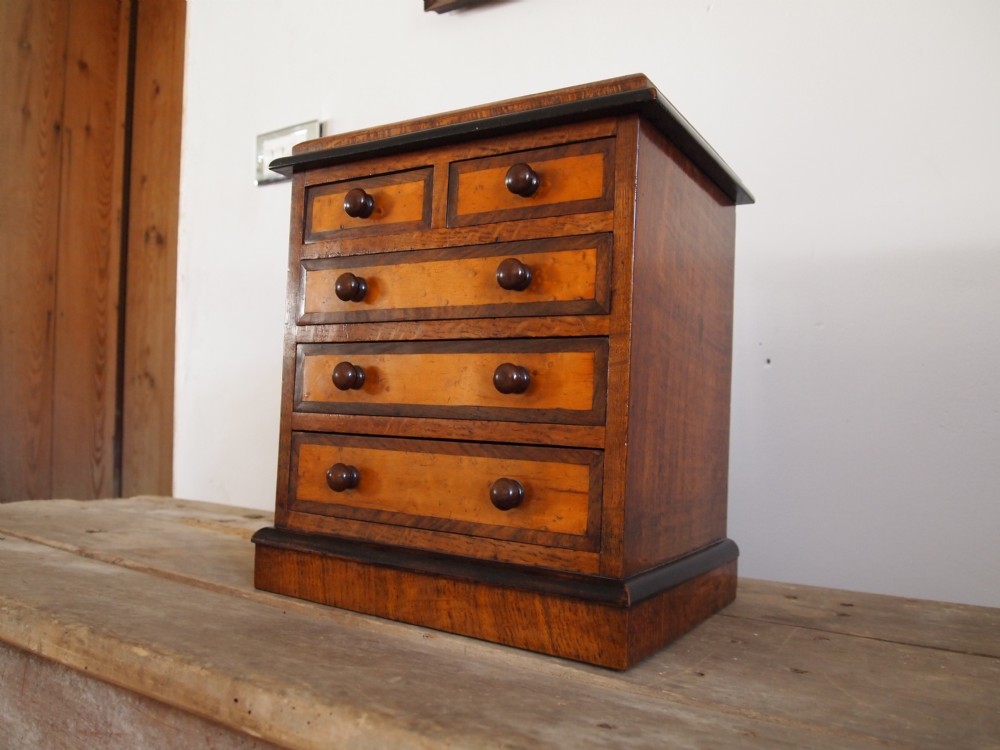 Chest of Drawers Victorian Miniature apprentice Oak and Maple c1880