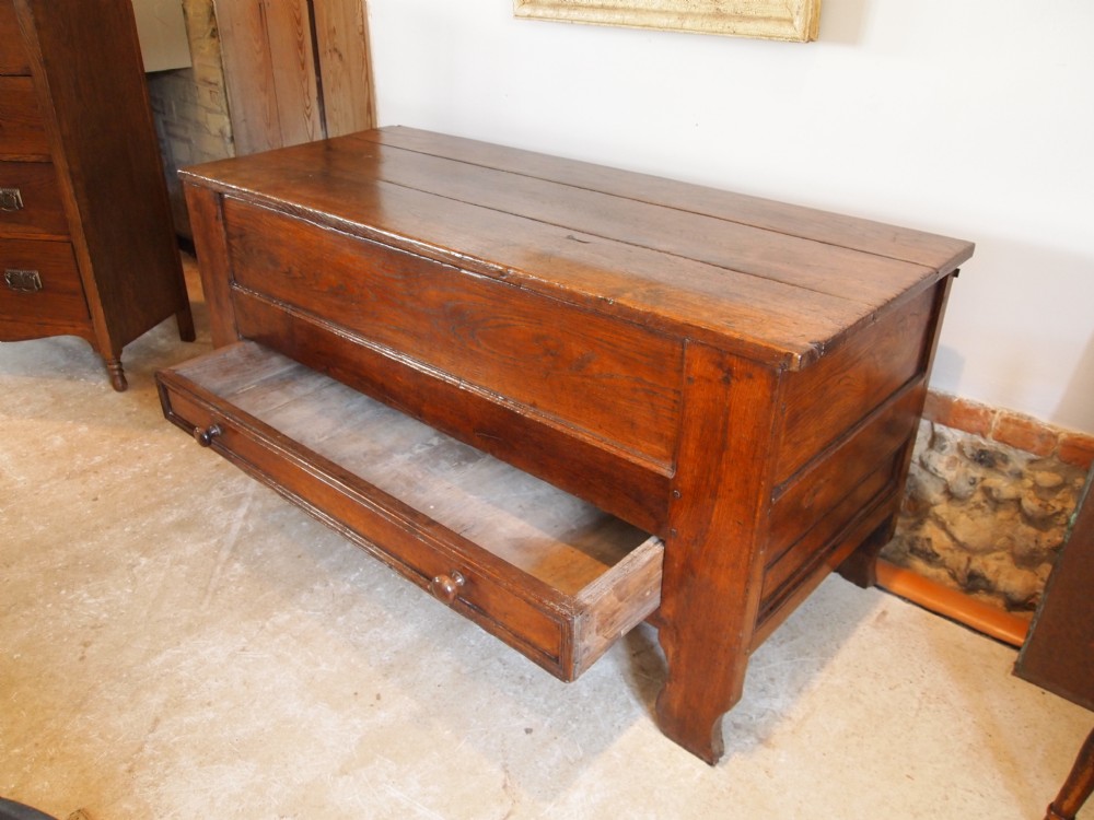 Chest trunk coffer mule chest French Oak c1770