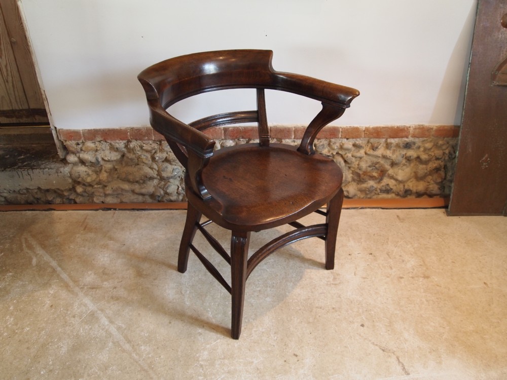 Chair James Shoolbred Victorian Oak desk chair c1890