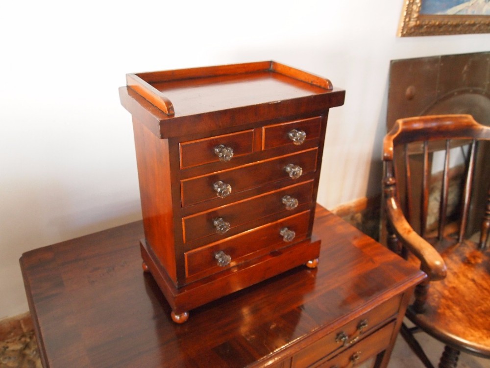 Chest of drawers apprentice chest miniature Victorian Mahogany c1880