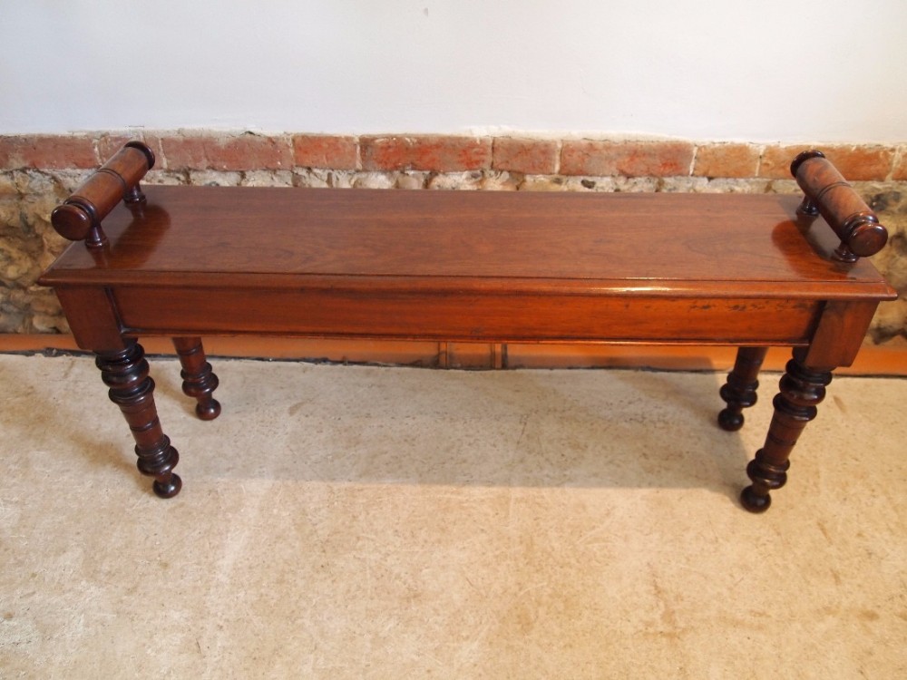 Seat settle window seat Victorian Mahogany c1880