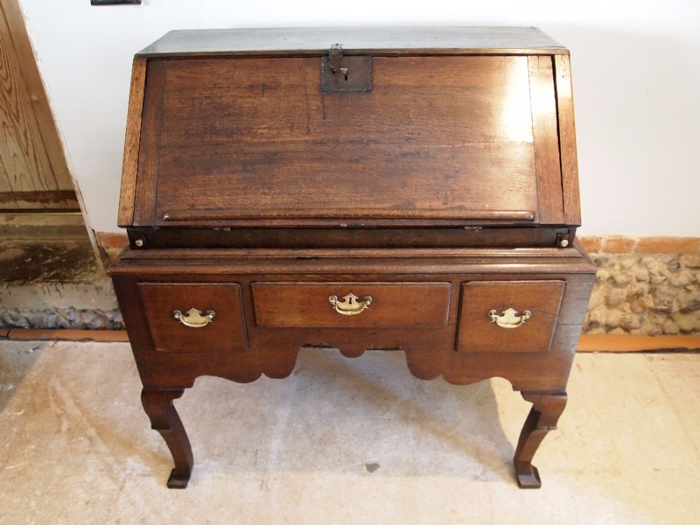 Bureau on stand George II Oak c1730