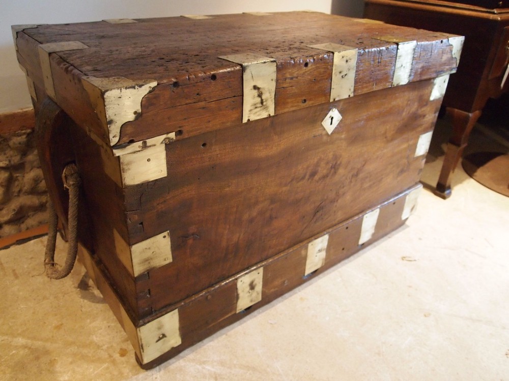Seamans Chest Blanket box coffee table rare Camphor c1810 