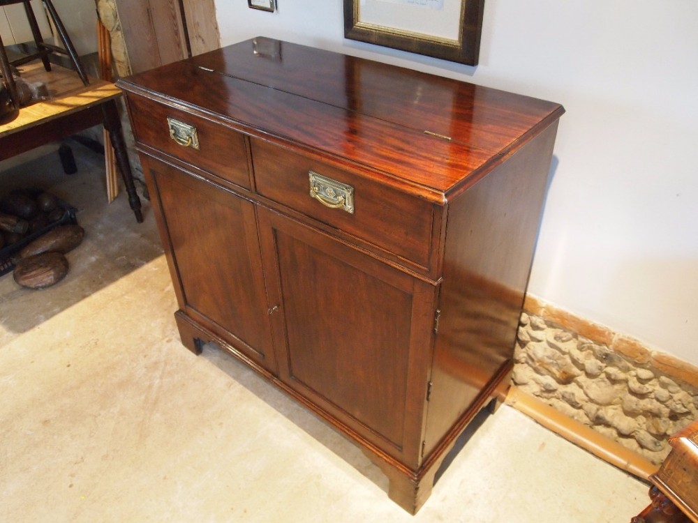 Cabinet folio or press cupboard George III Mahogany c1790