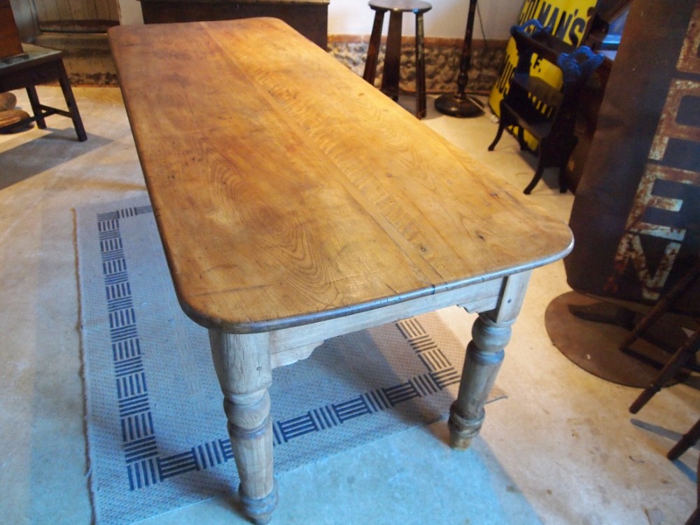 Table farmhouse refectory dining Victorian Ash c1850