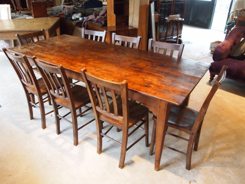 Table superb French Cherry wood refectory farmhouse c1840