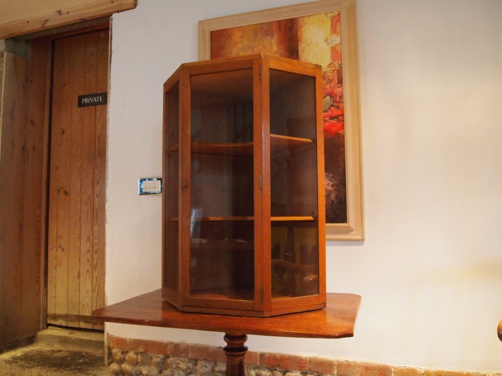 Cabinet corner display Arts and Crafts Cotswold School Oak c1920