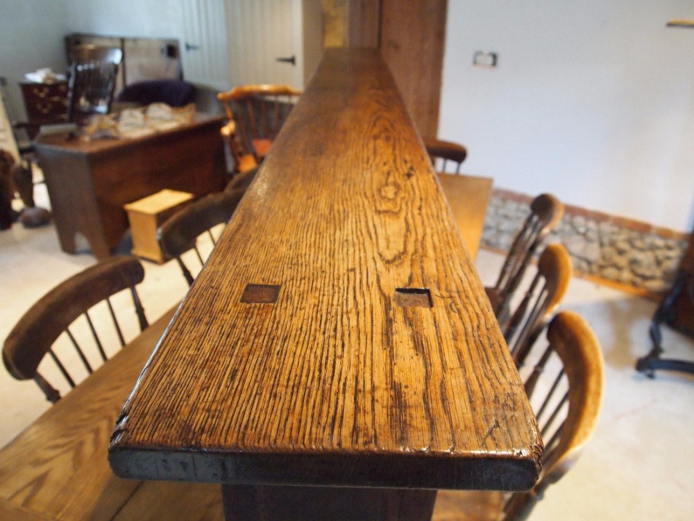 Bench settle pew Victorian Oak Langley school Norfolk c1880