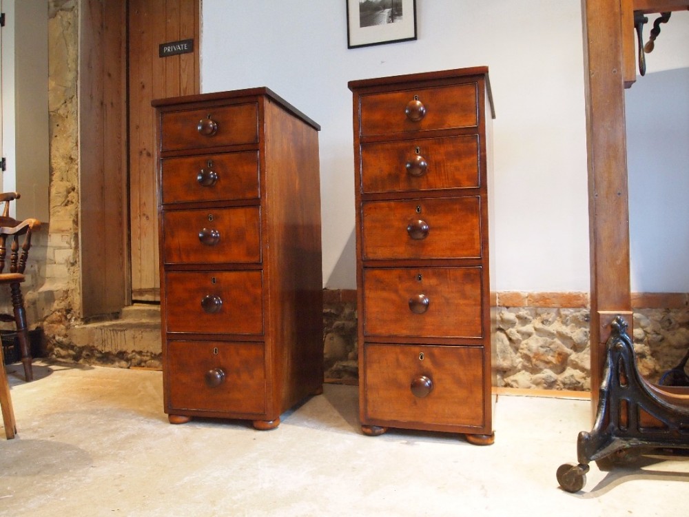 Chest of drawers pair of Victorian Mahogany chests c1850