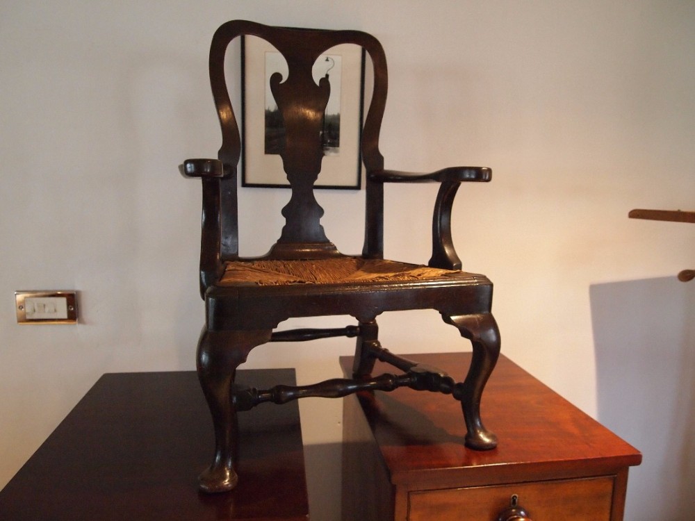 Chair incredibly rare George II Walnut child's armchair c1740