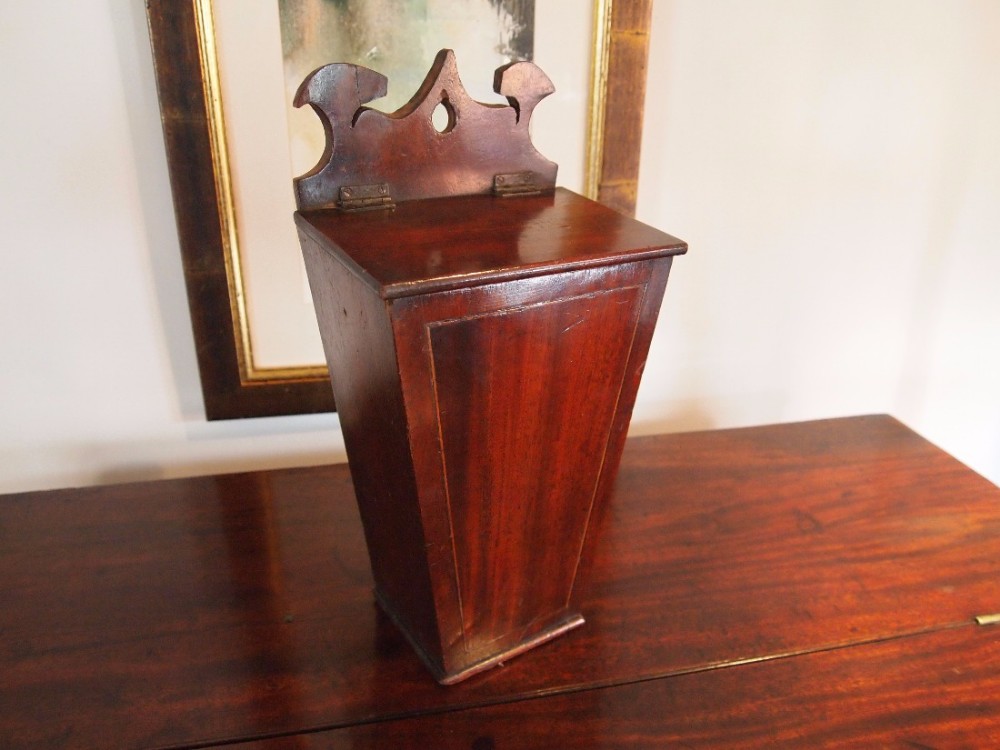 Candle box George III Mahogany c1780
