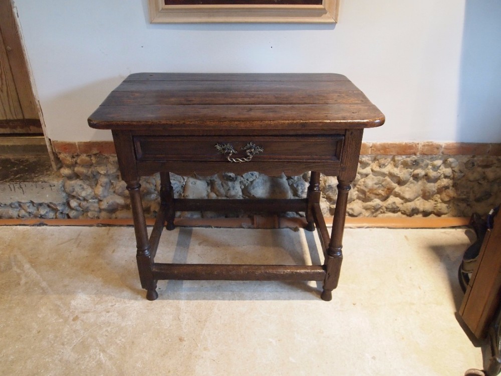 Table lamp side console hall Queen Anne Oak c1700