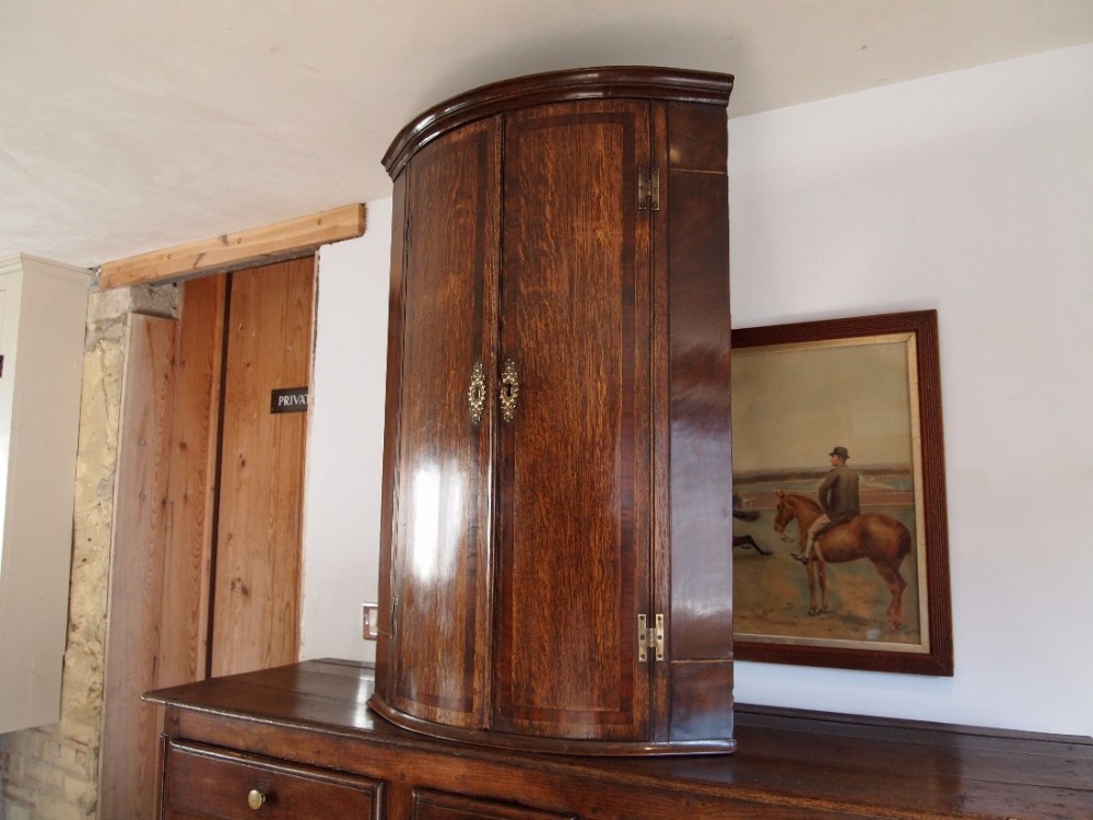 Cupboard cabinet corner George III Oak c1780