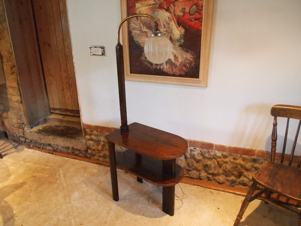 Table Art Deco lamp table Walnut c1930