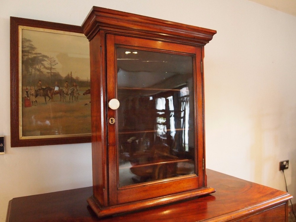 Cabinet display apothecary shop Victorian Mahogany c1880