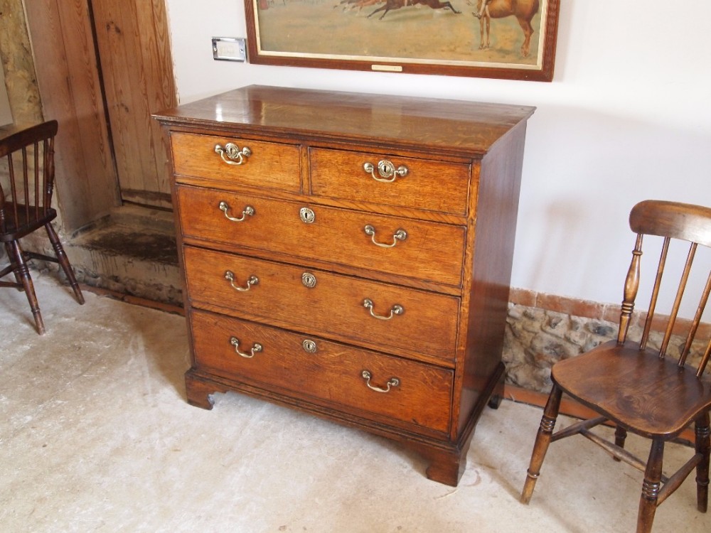Chest of drawers George III Oak c1780