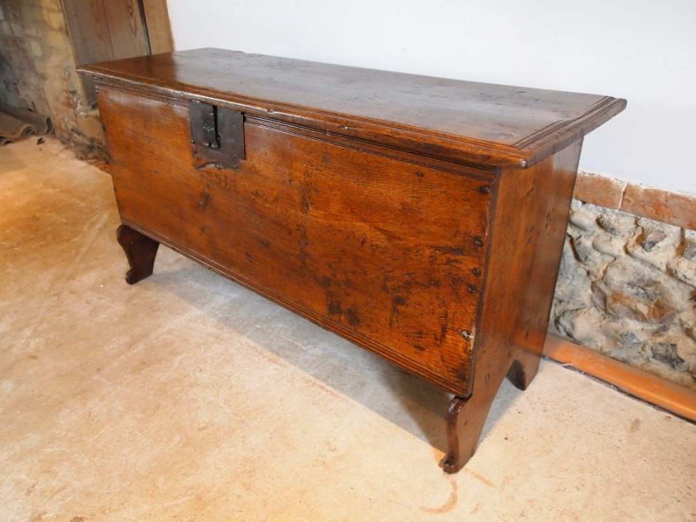 Coffer chest blanket box Queen Anne Oak c1700