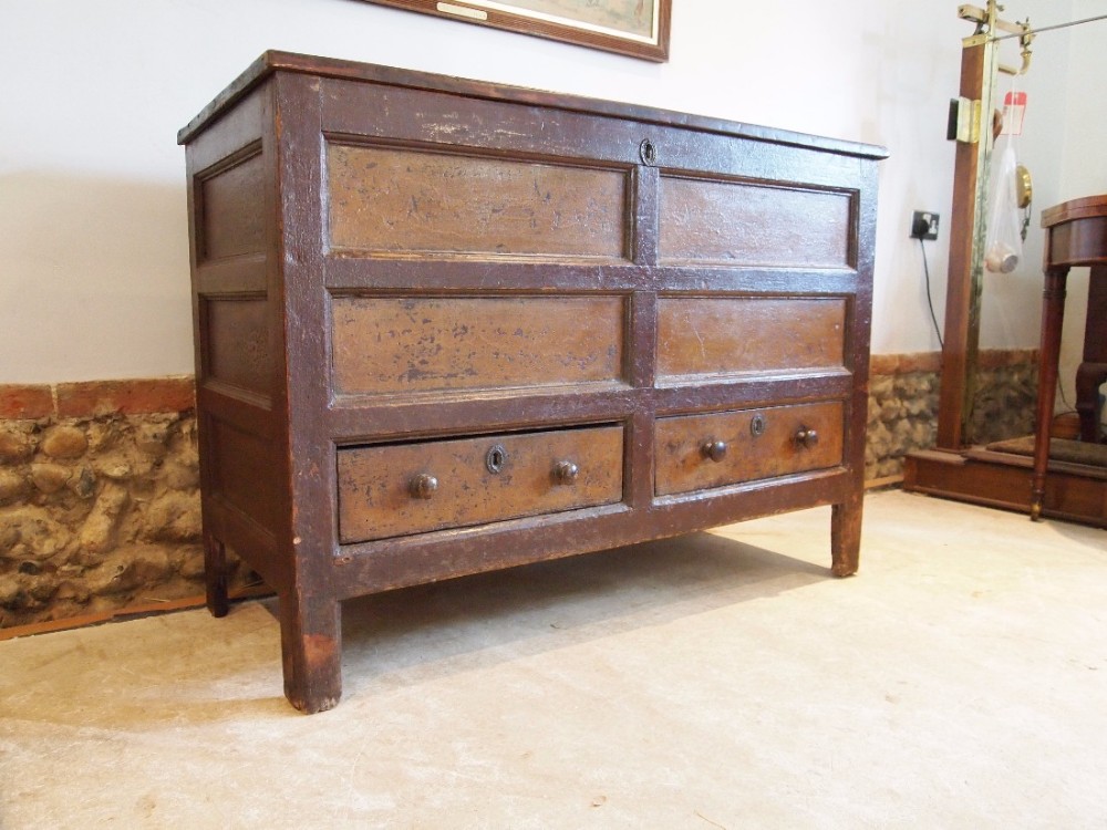 Chest coffer blanket box mule chest George III c1800