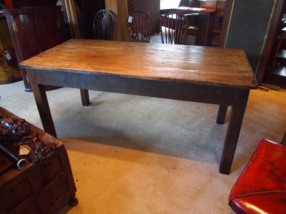 Table Oak and London Plane George III refectory dining c1780