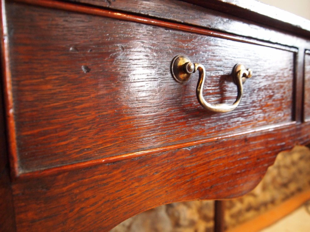 Table lowboy side lamp hall console George III Oak c1780 View II