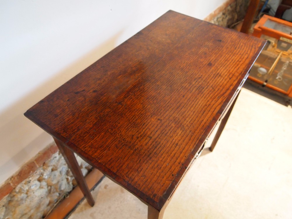 Table lowboy side lamp hall console George III Oak c1780 View III
