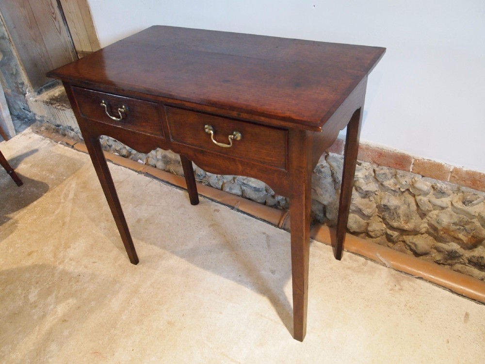 Table lowboy side lamp hall console George III Oak c1780 View VI