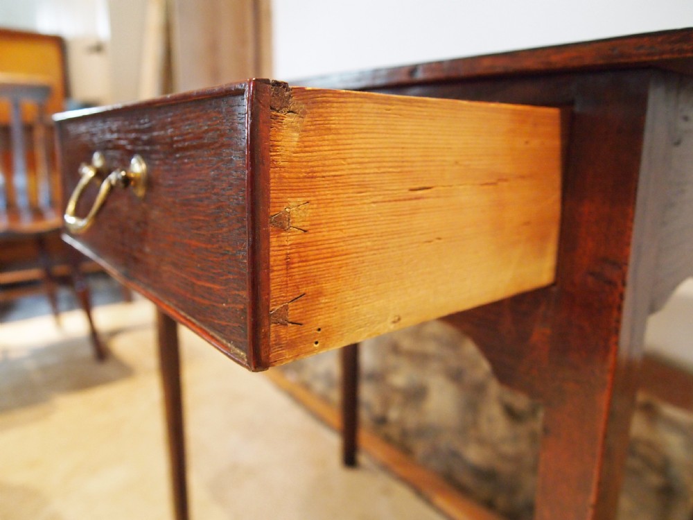 Table lowboy side lamp hall console George III Oak c1780 View VII