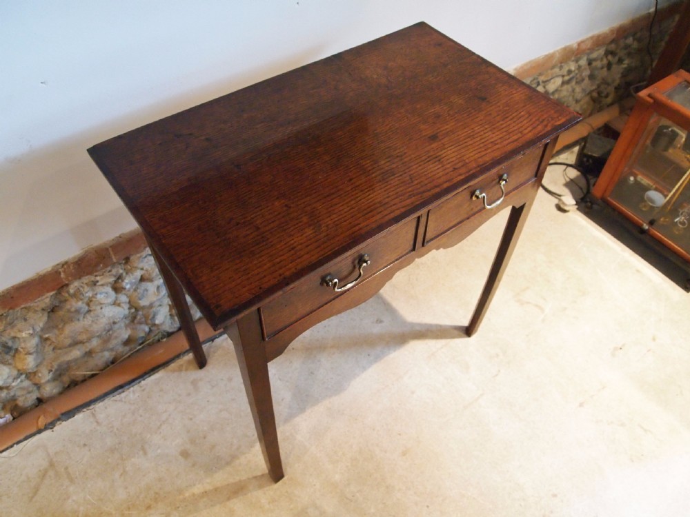 Table lowboy side lamp hall console George III Oak c1780 View IX