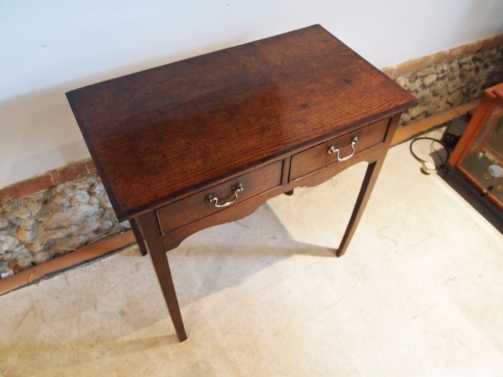 Table lowboy side lamp hall console George III Oak c1780 View X