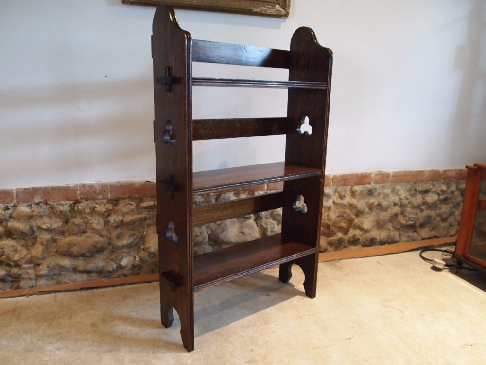 Bookcase Arts and Crafts Oak c1900 View IV
