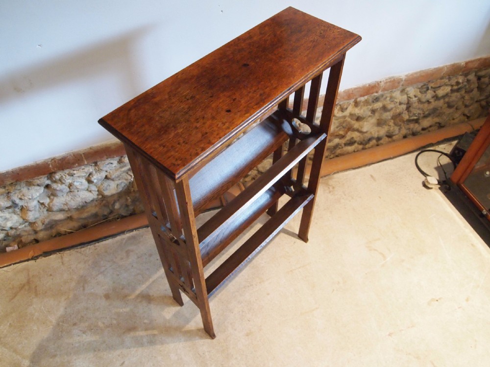 Bookcase Arts and Crafts Oak c1900 View V