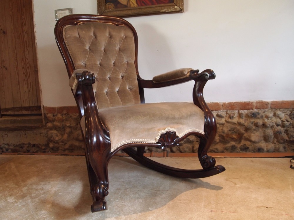 Chair rocking chair William IV Rosewood c1835 View X