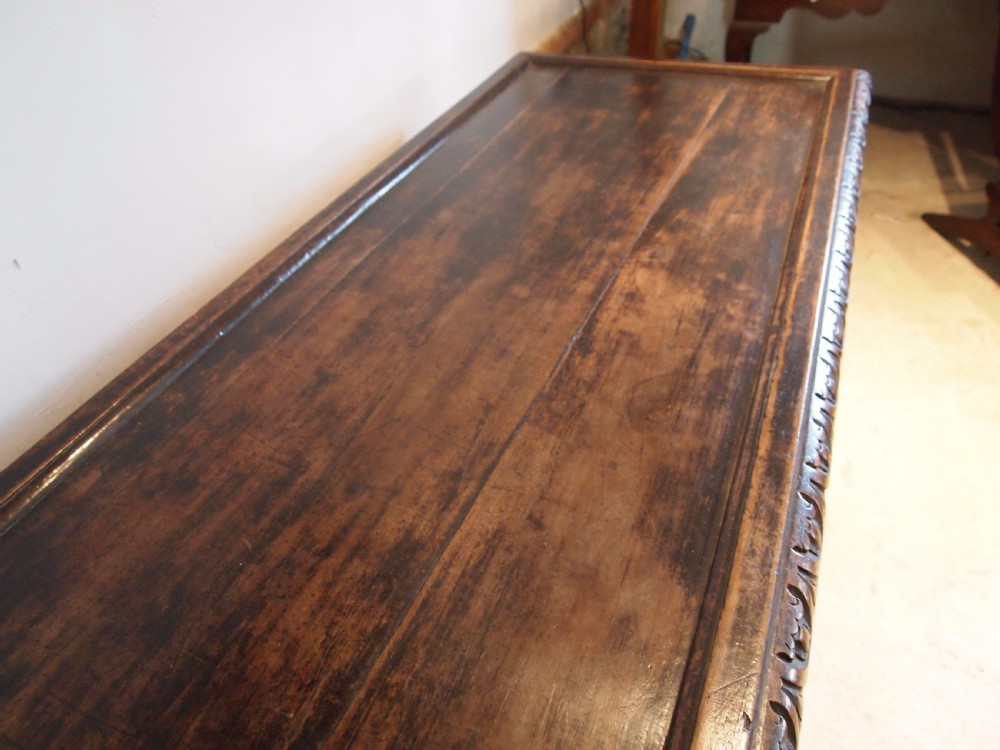 Chest coffer Italian carved Walnut Cassone c1780 View VI