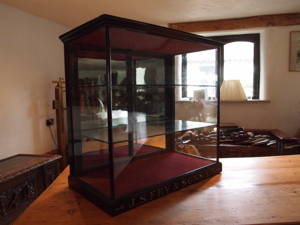 Cabinet shop display haberdashery Victorian J S Fry and sons c1890 View VI