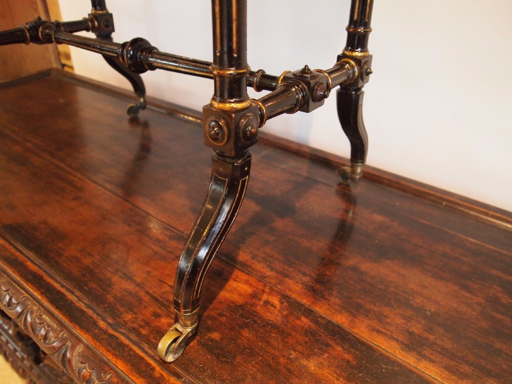 Table Regency Ebonised and gilded sofa table c1820 View II