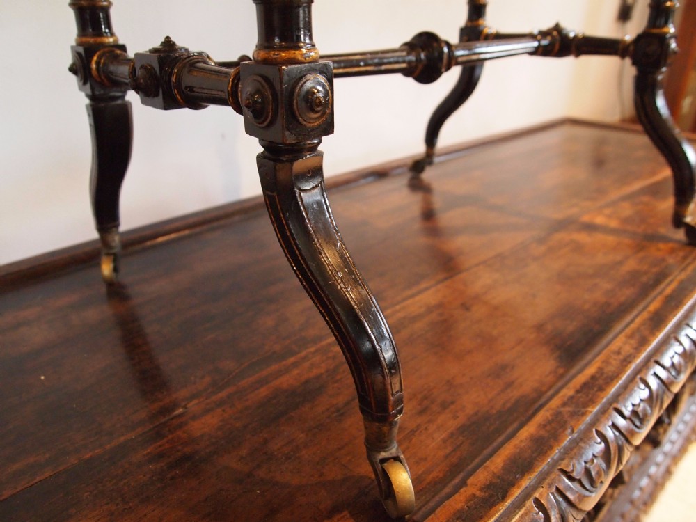 Table Regency Ebonised and gilded sofa table c1820 View III