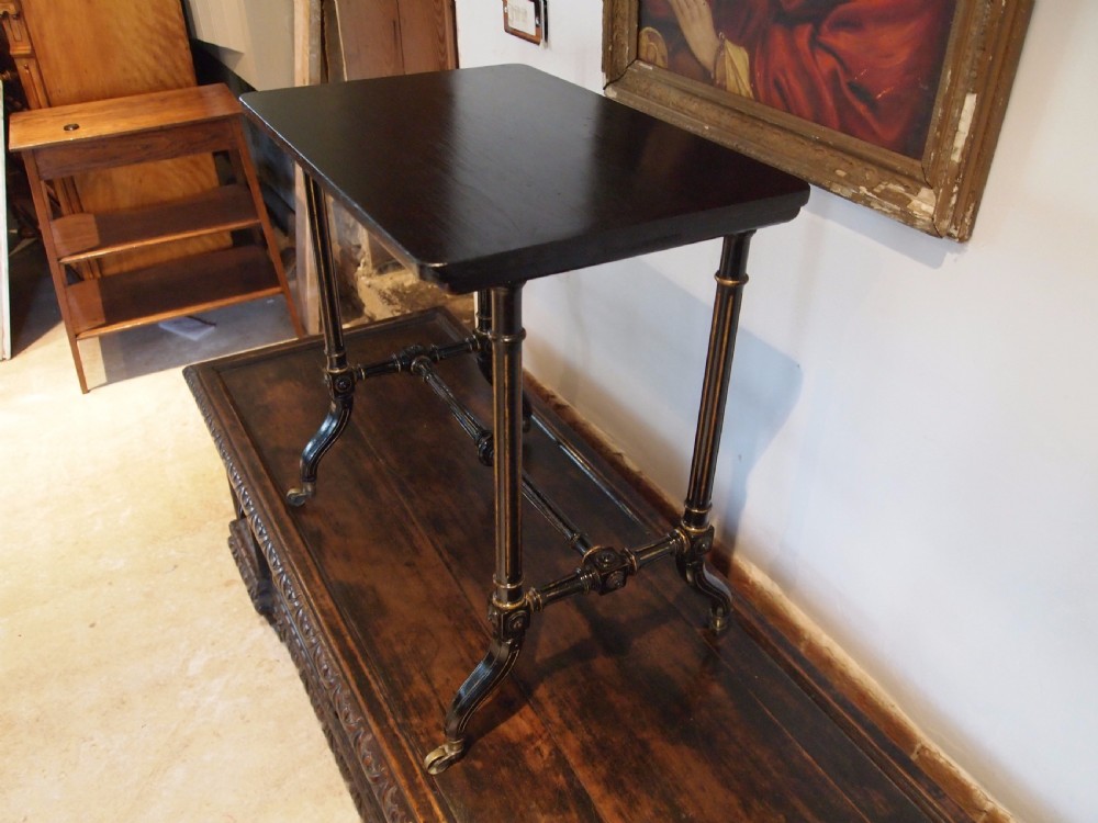 Table Regency Ebonised and gilded sofa table c1820 View VI