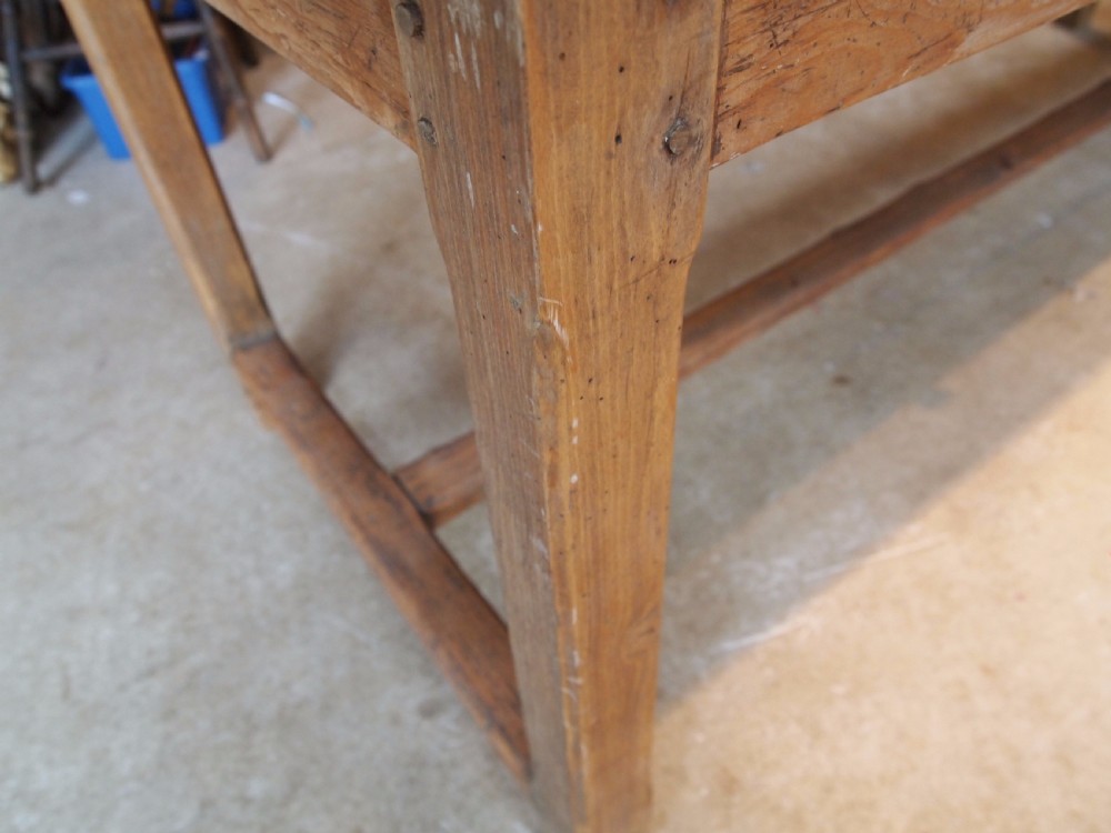 Table Victorian period French Pine dining refectory farmhouse table c1880 View VI