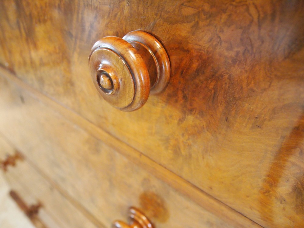 Chest of drawers Fine Victorian Burr Walnut c1850 View VIII