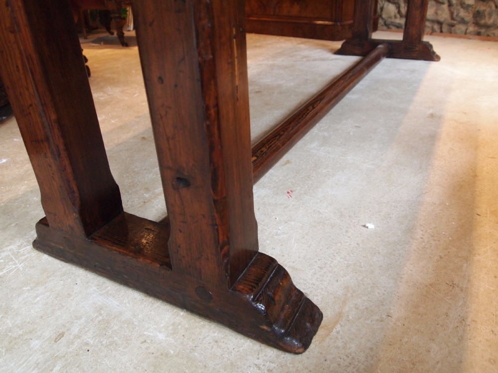 Table Arts and Crafts refectory dining Pitch Pine c1900 View VI