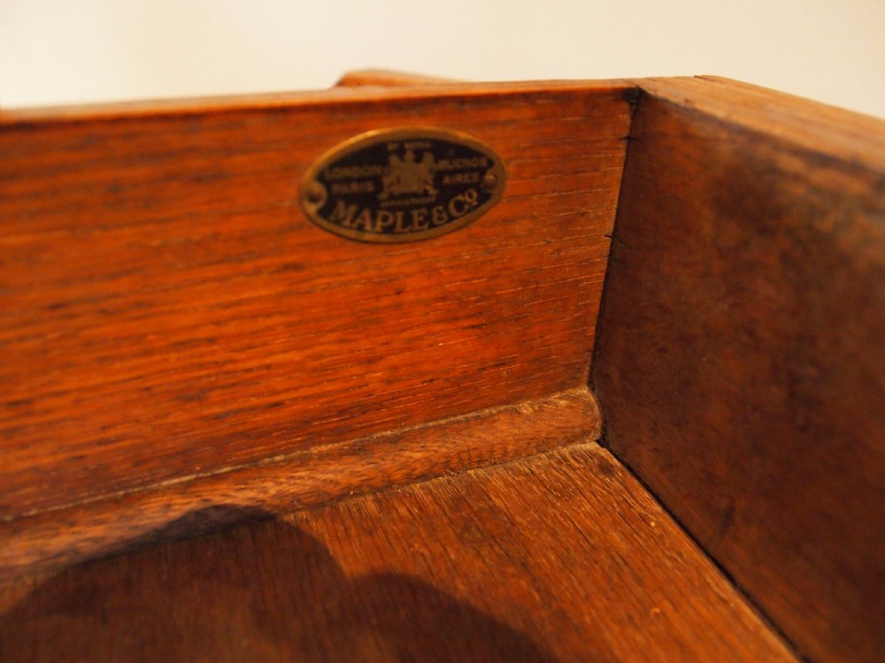 Table hall lamp console Oak Maple and co c1900 View IV