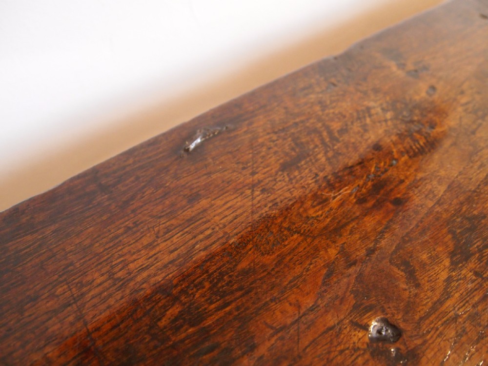 Coffer chest Blanket box Oak James II c1680 View V